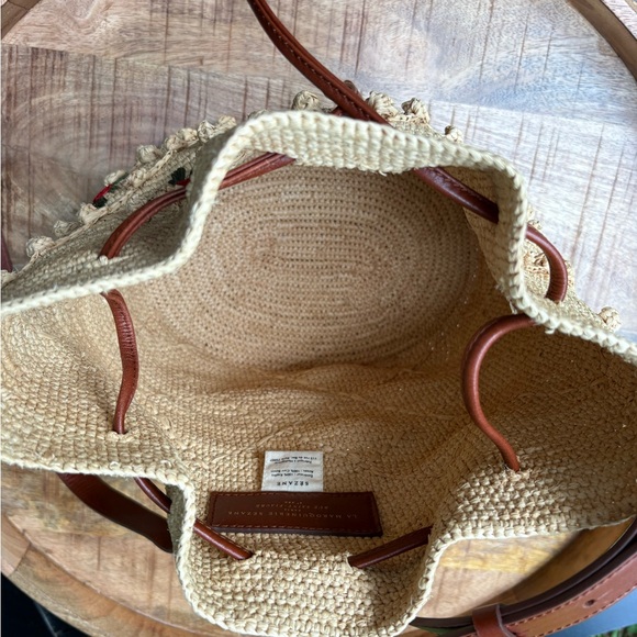 Embroidered Sezane raffia bag - Picture 11 of 17